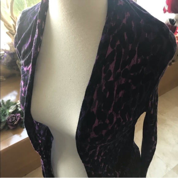 Purple Leopard Print Cardigan - Picture 1 of 4